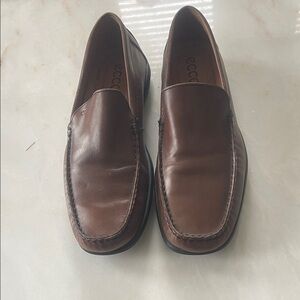 Ecco Men's Rich Brown Slip-On Loafers